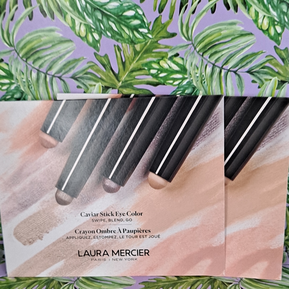x2 Lot Laura Mercier Caviar Stick Eye Color 3 Shades Pod Sample Card